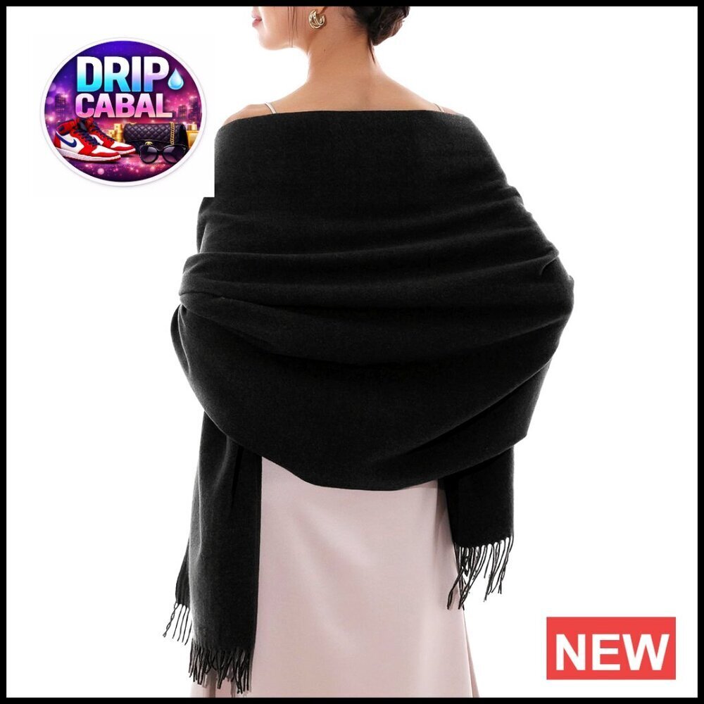 Oversized Pashmina Shawl Elegant Winter Warm Scarf for Evening Dress Wedding